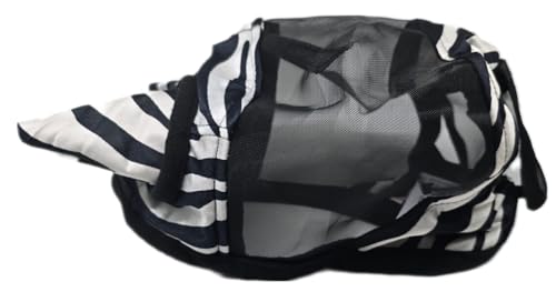 Fliegenmaske Fliegenhaube Zebra Minishetty Shetty Welsh Pony VB WB X Full XX Full mit Nasenteil und Ohren Schopfloch oder ohne Fliegenschutzmaske Fliegenschutz Mini Shetty Falabella (Minishetty) von Tysons Breeches