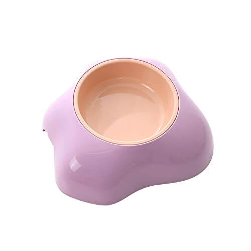 Bowle Schüssel Mit Deckel Eigelb-förmiger Futter- Wassernapf, erhöhter Fressnapf, Umkippen, erhöhter Hunde- Katzen-Futternapf (Purple, One Size) von Tyuffghet