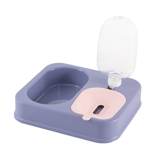 Große Salatschüssel verdickt zum Umkippen, Katzenfutter-Set, Wasseraufbewahrungsnapf für Hunde, Futternapf für Katzen (Purple, One Size) von Tyuffghet