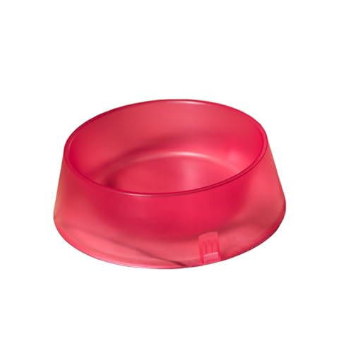 Große Teigschüssel Wassernapf, kippsicher, PP-Futternapf, auslaufsicher, durchscheinender Futternapf, transparenter Futternapf, wasserdicht Einzelnapf für Haustiere, Katzen Hunde (Pink, One Size) von Tyuffghet