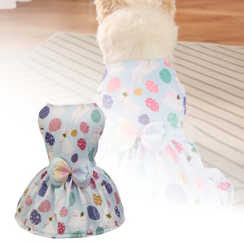 Hundemantel Gefüttert Wasserdicht süßes Sommerkleid, Haustierbedarf, Hunderock, Oster-Haustierkleidung, Haustierkleidung für kleine und mittelgroße Hunde (E, L) von Tyuffghet