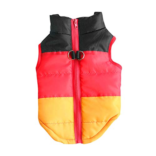 Softshell Mantel Für Hunde Kleidung Jacke Haustier Abschleppen Gepolsterte Hunde Gepolsterte Haustierkleidung (Red, XL) von Tyuffghet