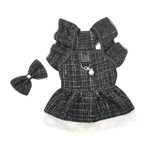 Tyuffghet Bowknot Kleid für Kleine Hundemädchen,Welpen Katze Tutu Rock Hochzeit Elastizität mit Schleife ärmellos Hund Prinzessin Kleid Haustier Party von Tyuffghet