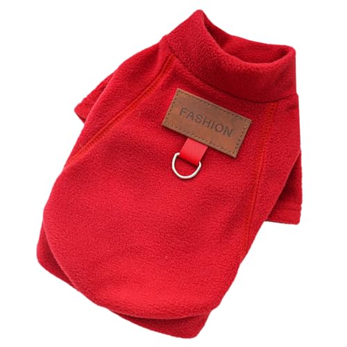 Tyuffghet Fahrradanhänger Hunde Katzen Herbst und Winter Kleidung und Fleece Unterhemden sind draußen getragen (Red, XL) von Tyuffghet