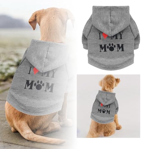 Tyuffghet Haustierkleidung Für Katzen Für EIN Mädchen Winter Kleidung Fleece Kapuze Mama Haustier Pullover Haustier Herbst und Winter Pullover (B, XL) von Tyuffghet