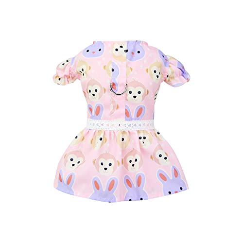 Tyuffghet Hundekleid Welpen Luxusrock,Hundekleid Welpen Rock Elastizität Blumen Schleife ärmellos Hund Prinzessin Kleid Haustier Halloween von Tyuffghet