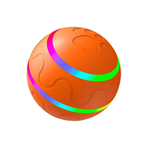 Tyuffghet Interaktives Kauspielzeug für Hund Hundespielzeugball Elektrischer intelligenter (Orange, A) von Tyuffghet