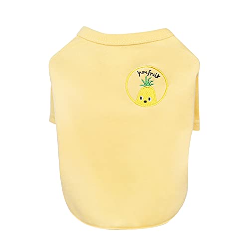 Tyuffghet Kleidung für kleine Hunde Winter Kleiner Hund Katze Haustier Samt Orchard Warmer bequemer Pullover (Yellow, S) von Tyuffghet