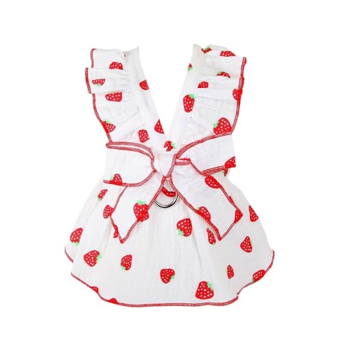 Tyuffghet Kleine Hundegeschirr Kleid,Tutu Rock Für Hunde Weiche Knoten Haustier Liebesschleife Wedding Birthday Party Costume Halloween von Tyuffghet