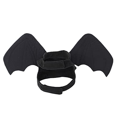 Tyuffghet Mantel Plüsch Cosplay Katzen Welpen Hunde Kostüm Cosplay Kleidung Kostüm Schwarz Fledermaus Flügel Halloween Party Für Haustier Dekoration Kleidung (Black, L) von Tyuffghet