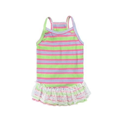 Tyuffghet Sommer Prinzessin Kleid mit Schleife,Haustier Frühling Sommer Weichheit Komfort Knoten Haustier Tutu Welpen Kleidung Haustier Party von Tyuffghet