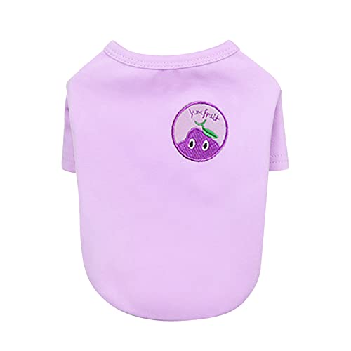 Tyuffghet Sommer Welpe Kleidung Tank Top Winter Kleiner Hund Katze Haustier Samt Orchard Warmer bequemer Pullover (B-Purple, L) von Tyuffghet