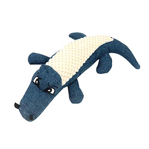 Tyuffghet Unzerstörbar Quietschen Hundespielzeug Hund Quietschendes Plüschtier Reinigungsgeräusch Haustierspielzeug (Blue, One Size) von Tyuffghet