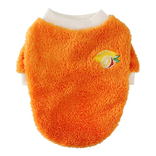 Tyuffghet Weihnachten Sommer Hunde Shirts für Kleine Pullover für kleine Hunde, gestrickter Haustier-Katzenpullover, warmes Hunde-Sweatshirt, Hunde-Winterkleidung, Welpen-Pullover (A-Orange, M) von Tyuffghet