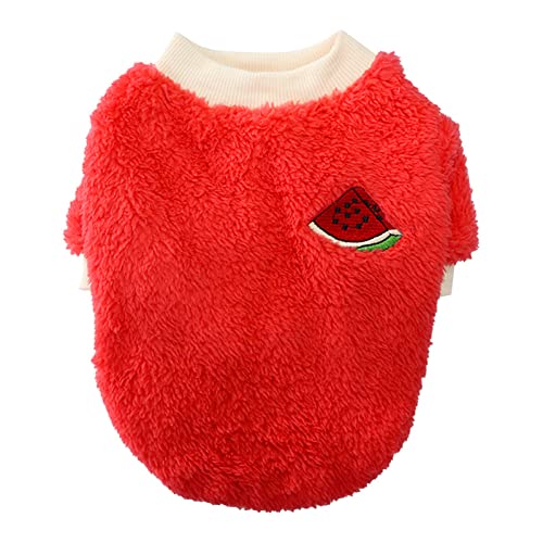 Tyuffghet Weihnachten Sommer Hunde Shirts für Kleine Pullover für kleine Hunde, gestrickter Haustier-Katzenpullover, warmes Hunde-Sweatshirt, Hunde-Winterkleidung, Welpen-Pullover (A-Red, L) von Tyuffghet