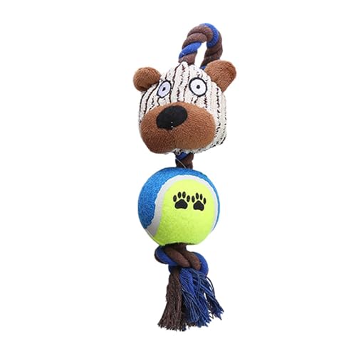 Tyuffghet Zahnpflege Hund aus Cord, Tennisseil, für Hunde, Molaren, interaktives Hundespielzeug (B, 24cm) von Tyuffghet