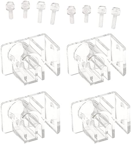 U/D Acryl-Einlass- und Einlassschlauch-Halterung, Schraubstock zum Befestigen von 12 mm / 16 mm Aquarien, 4 Stück von U/D