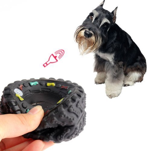 Kauspielzeug für Hunde, mit Quietschelement, robust, Gummi, bequem und umweltfreundlich von U-K