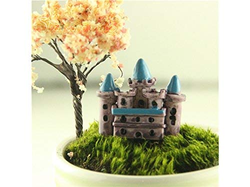 Miniatur Mini-Landschaft Niedliche Burg Ornamente DIY Outdoor Garten Dekor Home Best Green Plant Geschenk Blau Kreative und Exquisite Verarbeitung von U-K