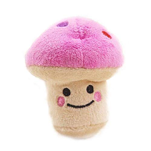 Pink Pet Kleine Spielzeug Hund Kauspielzeug Welpe Pilz Form Plüsch Quietschspielzeug Kostengünstig und von U-K