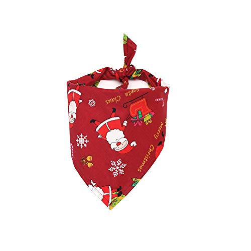 Weihnachts-Hundehalstuch, Dreieckstuch, verstellbarer Riemen, Bandana für kleine, mittelgroße und große Haustiere, bequem und praktisch von U-K