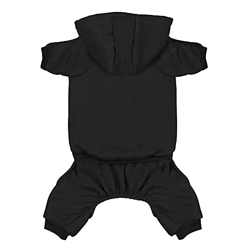 Hundebekleidung Hund Hoodie für Kleine Mittlere Hunde Mädchen Junge Winter Warm Hundekostüm Hund Onesie Hund Sweatshirt mit Hut Baumwolle Stilvolle Hoodies Mantel - Schwarz (S) von U LIFEWHEEL