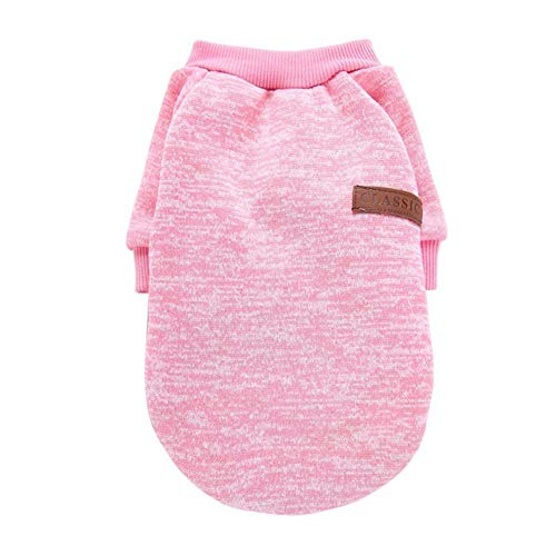 U-M Pet Fleece Mantel Jacke Pullover Soft Warmer für kleine Hunde Chihuahua Yorkie Spielzeug Rosa XS von U-M