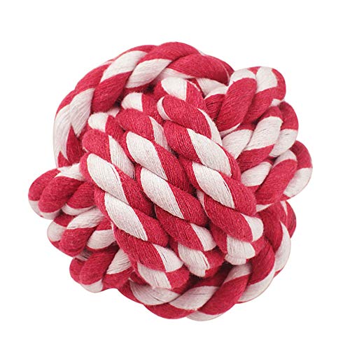 U-M Pet Woven Cotton Rope Ball Cat Dog Bite Toy Cotton Rope Ball Pet Supplies Small 6cm General Delicate Pet Toy von U-M