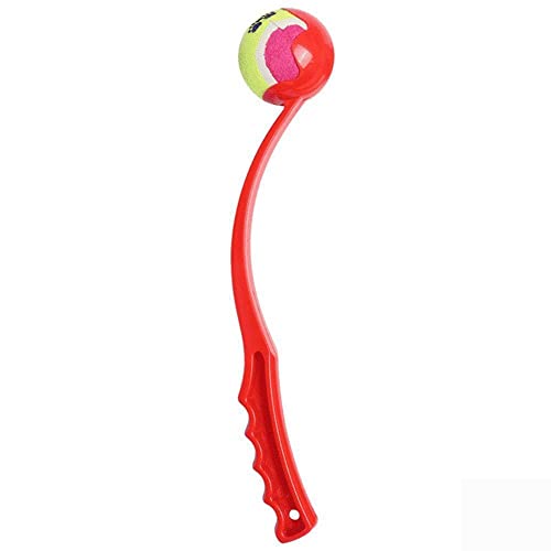 Dog Ball Launcher Small Tennis Balls Thrower Dog Chase Fetch Game Toys Portable Hands Free Pick Up & Throw Play Ball Chucker for Pet Exercise(Rot) von UAPK