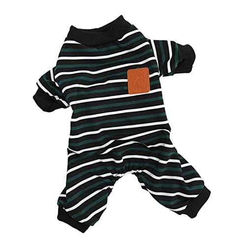 Haustier-Overall, Bauchöffnungsdesign, Gestreifter Haustier-Pyjama, Modischer Hautschutz, Niedlich für Haustiere für Welpen für Reisen in den Urlaub (XL) von UBEF