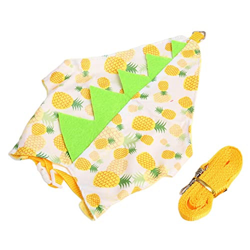 Kaninchengeschirr Haustiergeschenk Kaninchenkleidung Polyester Gelb Ananas Schnallenmuster (Gelbe Ananas) von UBEF