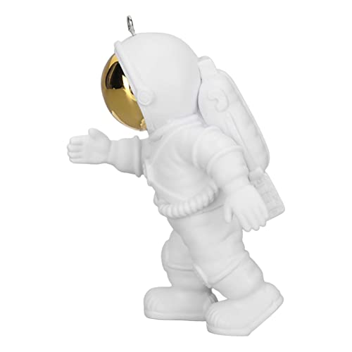 UBEF Aquarium Schwimmende Dekoration Wassergeschwindigkeitsmonitor Einstellbare Aquariumposition Dekoration Astronaut PVC Sicherheitskugellinie (Goldene Maske) von UBEF