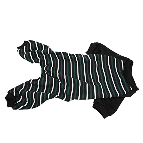 UBEF Onesie Dog Pyjamas, Striped Dog Pyjamas Leichte Weiche Grüne und Weiße Streifen für Katzen (L) von UBEF