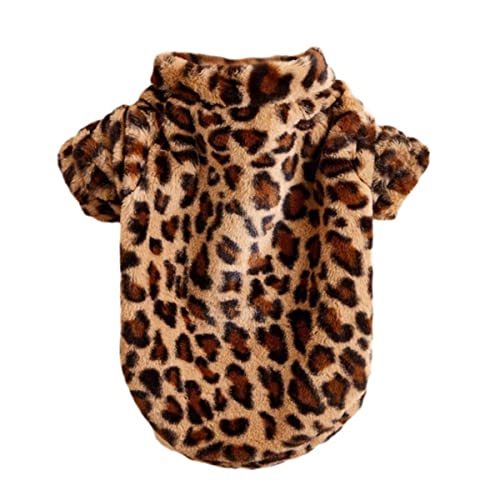 Fleece Hundebekleidung Luxus Leopard Kunstpelz Hundejacke Winterkleidung Hundemantel Herbst Winter Mops Französische Bulldogge Outfits von UBPJETN