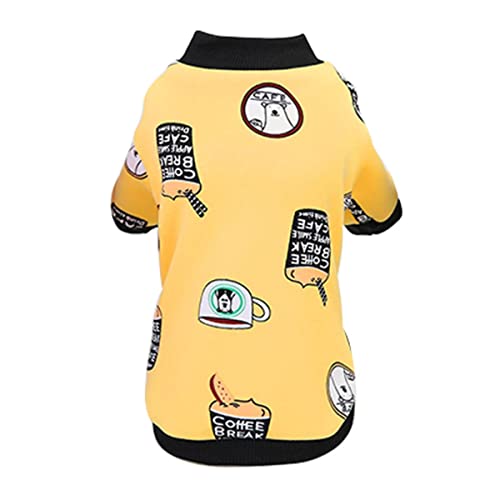 Haustierbedarf Hund Winter Verdickter Pullover Zwei Beine Cartoon Gedruckte Baumwolle Gepolsterte Kleidung Bequemer Warmer Mantel von UBPJETN