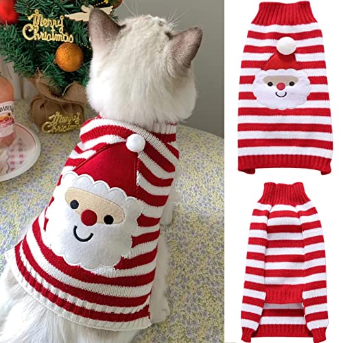 Weihnachten Hund Rollkragenpullover, Haustier Katze Hundepullover, Winter Hundepullover, Hundepullover für Kleine Mittelgroße Hunde Katzenog Haustier, Geschenk für Hund, Rot - L von UBRAVE