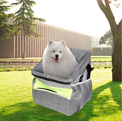 Fahrradkorb Haustier Tasche UCARE Tuch Atmungsaktives Fahrrad-Hundekorb Mit Schultergurt-Taschen für kleine Haustiere Katzen Hunde 31 * 28 * 37cm (Grau) von UCARE