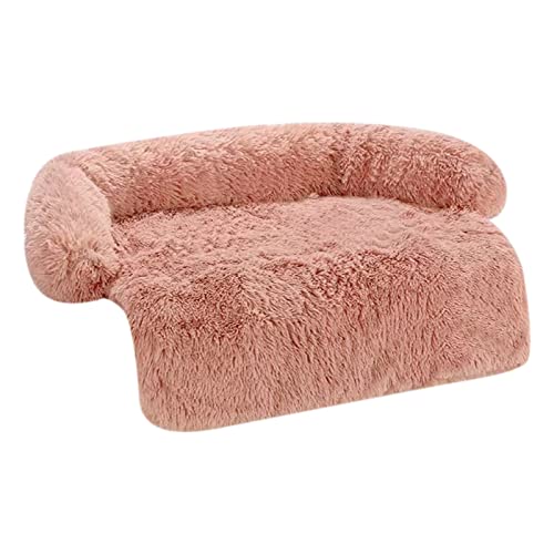 UCSUSA Kleines Hundesofa, Plüsch-Bettmatte mit Nackenrolle, flauschiges Plüsch-Haustierbett, Hundebett-Bezug für Möbelschutz, rutschfest, waschbar, Sofamatte für Hunde, Katzen, Hunde, beruhigende von UCSUSA