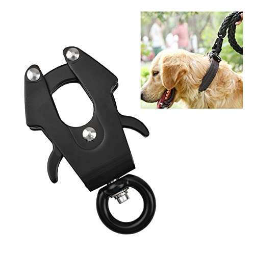 UFURMATE Frosch-Clip, Weltraum-Aluminium-Verriegelung, Robuste Schnellverschluss-Schnalle, Rostbeständige Hundekettenschnalle, Hundeleine Verschluss Frosch-Clip, Ersatz - 299 kg Kapazität, Schwarz von UFURMATE