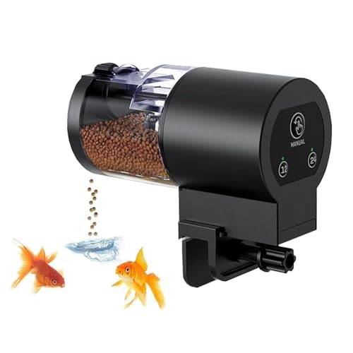 Automatischer Fischfütterer, Automatischer Fischfütterer for Aquarien, 100 ml Fassungsvermögen, automatischer Fischfütterer, einfach einzurichten,Fischfütterer-Timer für den Urlaub im Aquarium von UHEAL