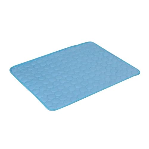 UIJIQX Kühlmatte für Hunde, Sommer, Kühlbett, extra groß für kleine und große Hunde, Haustierzubehör, Katze, strapazierfähige Decke, Sofa, Katze, Eiskissen-Decke (Blau, XL 100 x 75 cm) von UIJIQX