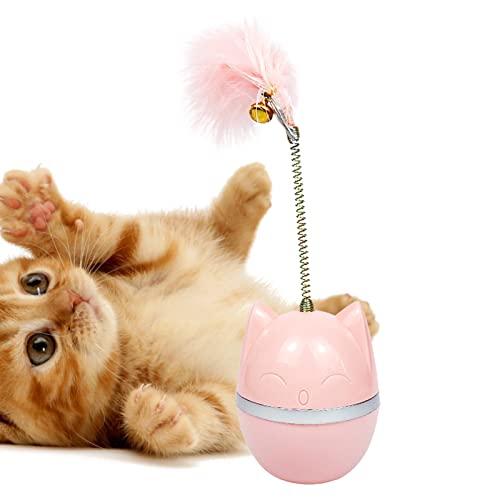 UINO Cat Swing Ball Spielzeug, Interessantes Katzen-Tumbler-Spielzeug, Pet Swing Toy Cat Interaktives Spielzeug 360-Grad-Drehung Reduziert Langeweile Cat Teaser Tumbler Pet Treat Ball Cat Toys von UINO
