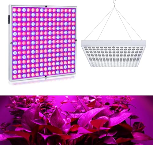 UISEBRT 45W Pflanzenlampe Pflanzenleuchte LED Vollspektrum - Grow lampe Wachstumslampe 225 LEDs Rot&Blau für Zimmerpflanzen Blumen und Gemüse tageslicht (45W) von UISEBRT