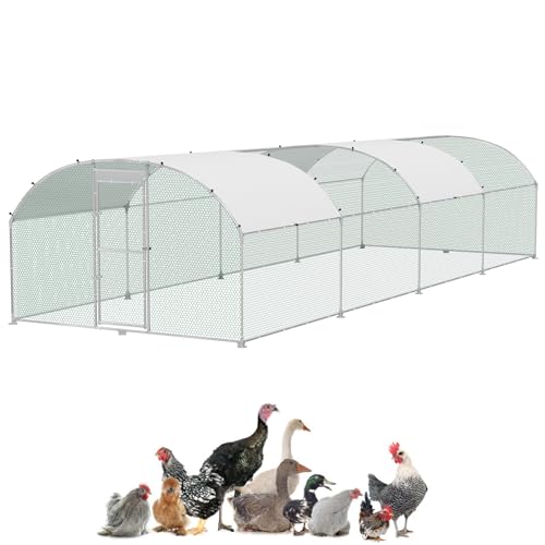 UISEBRT Hühnerstall 3x8 m Hühnerkäfig Freilaufgehege Hühnerhaus aus Verzinktem Rohren Geflügelstall Freigehege mit Abschließbarem Tür & Kuppeldach für Hühner Kaninchen Geflügel Kleintiere UISEBRT Hühnerstall 3x8 m Hühnerkäfig Freilaufgehege Hühnerhaus aus Verzinktem Rohren Geflügelstall Freigehege mit Abschließbarem Tür & Kuppeldach für Hühner Kaninchen Geflügel Kleintiere von UISEBRT