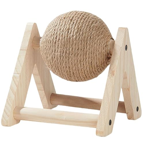 Durable Sisal Cat Scratching Ball with Stable Stand, Cat Scratcher Toy Animal Toy Cat-Teasing Gadget, Kitten Toy Interactive Cat Exercise Toys von UIVXXUD