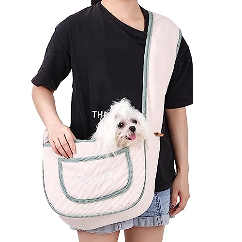 Puppy Sling Tragetasche, wasserdichte Haustiertragetasche für kleine Hunde, Hundetasche, bequeme Haustierschlinge, Umhängetasche, Reisetasche, atmungsaktives Netzgewebe, sichere Tragetasche für Hunde von UKALOU