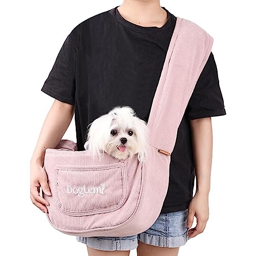 Puppy Sling Tragetasche, wasserdichte Haustiertragetasche für kleine Hunde, Hundetasche, bequeme Haustierschlinge, Umhängetasche, Reisetasche, atmungsaktives Netzgewebe, sichere Tragetasche für Hunde von UKALOU