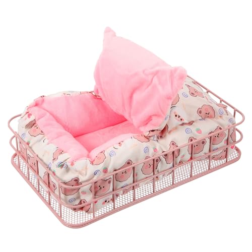 UKCOCO 1Satz Hamsterbett Teiliges Dekoratives Nest für Kleintiere Metall und Baumwollbett für Hamster Frettchen und Komfortabler Schlafplatz UKCOCO 1Satz Hamsterbett Teiliges Dekoratives Nest für Kleintiere Metall und Baumwollbett für Hamster Frettchen und Komfortabler Schlafplatz von UKCOCO