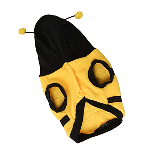 UKCOCO Halloween Pet Kostüm Bee Polar Fleece Kleidung Hoodie Bekleidung Pullover Cosplay Outfit für Hund Katze Halloween Party Favors von UKCOCO