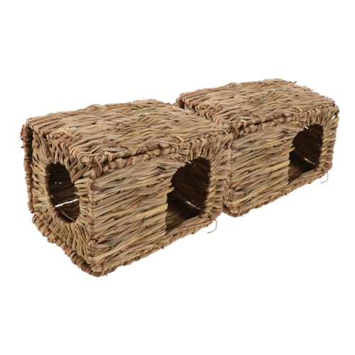 UKCOCO 2 Stück Stroh Kaninchennest Kaninchenverstecke Hamsterversteck Kaninchenbett Versteck Hasenhaus Chinchillakäfig Zubehör Frettchenbett Chinchillahaus UKCOCO 2 Stück Stroh Kaninchennest Kaninchenverstecke Hamsterversteck Kaninchenbett Versteck Hasenhaus Chinchillakäfig Zubehör Frettchenbett Chinchillahaus von UKCOCO